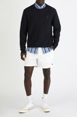 Cotton Flat Shorts in White